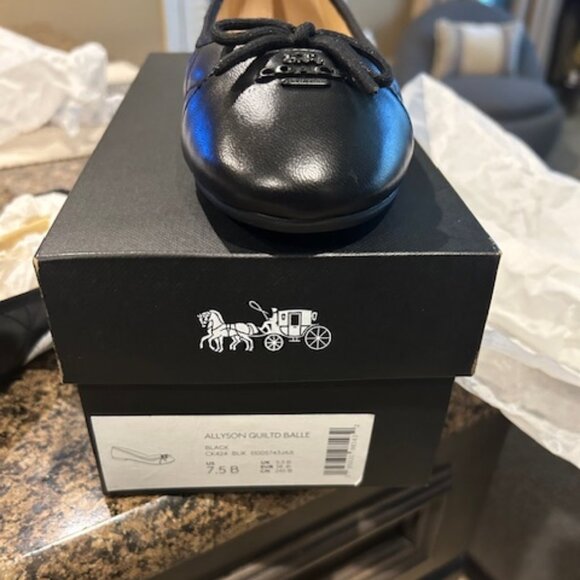 Coach Allyson Quilted Black Ballet - Picture 6 of 11